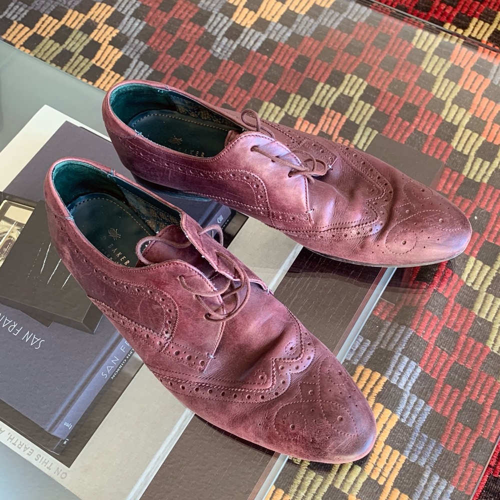 Ted Baker Men’s US 13 Burgundy Oxfords